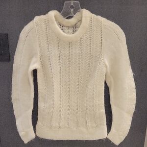 Chic Cream Knit Sweater for Women handknit